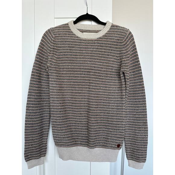 Plectrum by Ben Sherman Men's Knit Crewneck Striped Chunky Sweater, Size XS, EUC - Picture 1 of 7